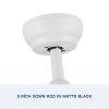 42 in. White Frame Retractable Ceiling Fan with Remote Control
