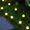 Solar LED Ball Stake Lights Outdoor Garden Light Pathway Landscape Decor Lamp