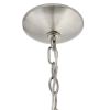 Modern 5-Light 20.5" Clear Glass and Metal Hanging Pendant Chandelier, Nickel