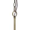 Modern 5-Light 20.5" Clear Glass and Metal Hanging Pendant Chandelier, Brass