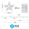 Dreamcolor Smart Star String Lights 16.4Ft 25 Stars Christmas String Lights App Control 20 Modes Music Sync RGBIC Twinkle Lights Waterproof For Bedroo