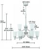 9-Light Brushed Nickle Finish Chandelier Tiered with Shade