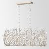 Transitional Crystal Chandelier Ceiling Light 5 lights ; silver Pendant light Fixture for dining room; kitchen island; office; hotel; living room; Dim