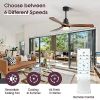 52 Inch Ceiling Fan Light With 6 Speed Remote Reversible Energy-saving DC Motor