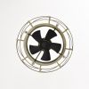 20'' Small size ceiling fan with kit ; 5 ABS blades Antique brown decorate ceiling fan light with Remote control
