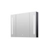 36x26 inch Black LED Mirror Medicine Cabinet Surface, Defogger, Anti-Fog,Dimmable Lights Brightness Memory