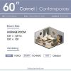 60 Inch Ceiling Fan With 6 Speed Remote Control Silver 3 Solid Wood Blade