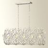 Transitional Crystal Chandelier Ceiling Light 5 lights , silver Pendant light