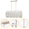 Transitional Crystal Chandelier Ceiling Light 5 lights , silver Pendant light