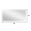 84 in. W x 42 in. H Rectangular Frameless LED Light Wall Vertical/Horizontal Bathroom Vanity Mirror in Aluminum