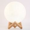 3D USB LED Night Lunar Light Printing Moon Lamp Moonlight Touch 3 Color Changing