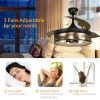 Ceiling Fan with Light - Flush Mount Ceiling Fans with Lights , Low Profile Ceiling Fans with Remote Control,42" Outdoor Ceiling Fans,Timing