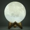 3D USB LED Night Lunar Light Printing Moon Lamp Moonlight Touch 3 Color Changing