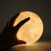 3D USB LED Night Lunar Light Printing Moon Lamp Moonlight Touch 3 Color Changing