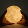 3D USB LED Night Lunar Light Printing Moon Lamp Moonlight Touch 3 Color Changing