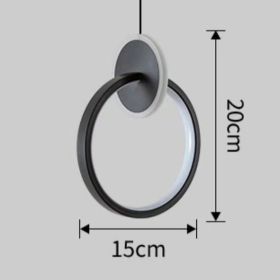 Modern Simple Bedroom Nordic Bed Lamp LED Double Ring Small Chandelier (Option: Round style-warm light)