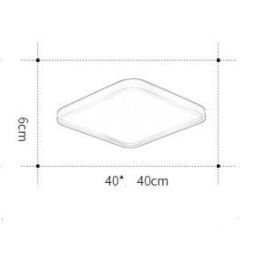 Room Master Bedroom Light Nordic Study Light Modern Simple Led Ceiling Light (Option: Square 40cm-Stepless dimming)