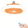 1pc Ceiling Fan With Light, Modern 18inch Remote Control Enclosed Low Profile Ceiling Fan With Light 3 Speed LED Dimming 3 Colors 8 Invisible Bladeles