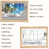 1pc Dimming 3-color Beach Sun Painting Lamp,Sketch Light. Healing Light, Bedside Bedroom Sleeping Lamp, Romantic Birthday Gift,Bedside Table Lamp