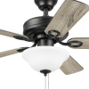 44" Black Traditional LED Ceiling Fan with 5 Blades, Light Kit, Pull Chains & Reverse Airflow