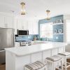 3-Light semi-flush Mount  Industrial clear Glass Ceiling light