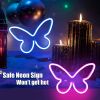 1pc, Butterfly LED Neon Sign, USB Or Battery Powered Neon Sign, Bedroom Decor, Wedding Decor, Birthday Decor, Party Decor, Wedding Supplies, Game Room
