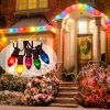C7 Multi-color Christmas Decorative Lights; 28 Feet Retro Christmas Tree Lamps; Outdoor Roof Line String Lights; 27 Light Bulbs