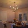Modern American candle-shaped golden iron chandelier -8 bulbs -E12 lamp holder