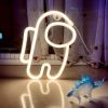 1pc, Neon Sign Space Man Shape Lamp, Size 9.8x6.8in(about 25x17.5cm) For Wall Decoration,USB Or Battery Powered LED Space Man Neon Sign Suitable For B