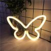 1pc, Butterfly LED Neon Sign, USB Or Battery Powered Neon Sign, Bedroom Decor, Wedding Decor, Birthday Decor, Party Decor, Wedding Supplies, Game Room
