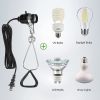 Simple Deluxe HIWKLTCLAMPLIGHTSX12 12-Pack Clamp Lamp Light with 5.5 Inch Aluminum Reflector up to 60 Watt E26/E27 (no Bulb Included) 6 Feet 18/2 SPT-