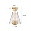 3-Light semi-flush Mount  Industrial clear Glass Ceiling light