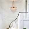 Gold Crystal Chandeliers,Large Contemporary Luxury Ceiling Lighting for Living Room Dining Room Bedroom Hallway