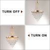 Gold Crystal Chandeliers,Large Contemporary Luxury Ceiling Lighting for Living Room Dining Room Bedroom Hallway