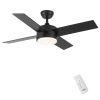 44 In Intergrated LED Ceiling Fan with Black /White  ABS Blade