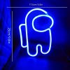 1pc, Neon Sign Space Man Shape Lamp, Size 9.8x6.8in(about 25x17.5cm) For Wall Decoration,USB Or Battery Powered LED Space Man Neon Sign Suitable For B