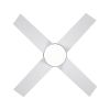 44 In Intergrated LED Ceiling Fan with Black /White  ABS Blade