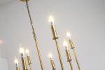 Modern American candle-shaped golden iron chandelier -8 bulbs -E12 lamp holder