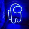 1pc, Neon Sign Space Man Shape Lamp, Size 9.8x6.8in(about 25x17.5cm) For Wall Decoration,USB Or Battery Powered LED Space Man Neon Sign Suitable For B